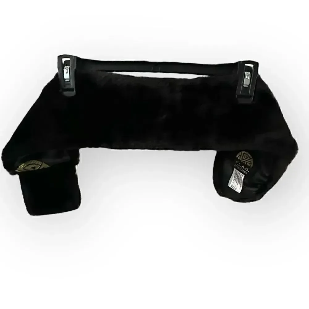 F.L.A.G. Accessories faux fur collar scarf black acrylic, polyester lining 4x28